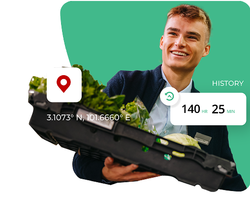 Retail staff operations visual with checklist and location tracking